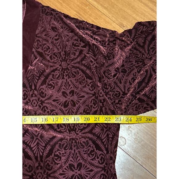NWT Soma Merlot Velvet Burnout Kimono - Picture 7 of 8